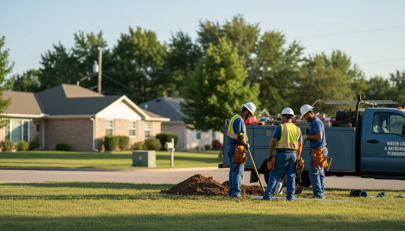 Residential water line and bathroom plumbing service in Lebanon, MO